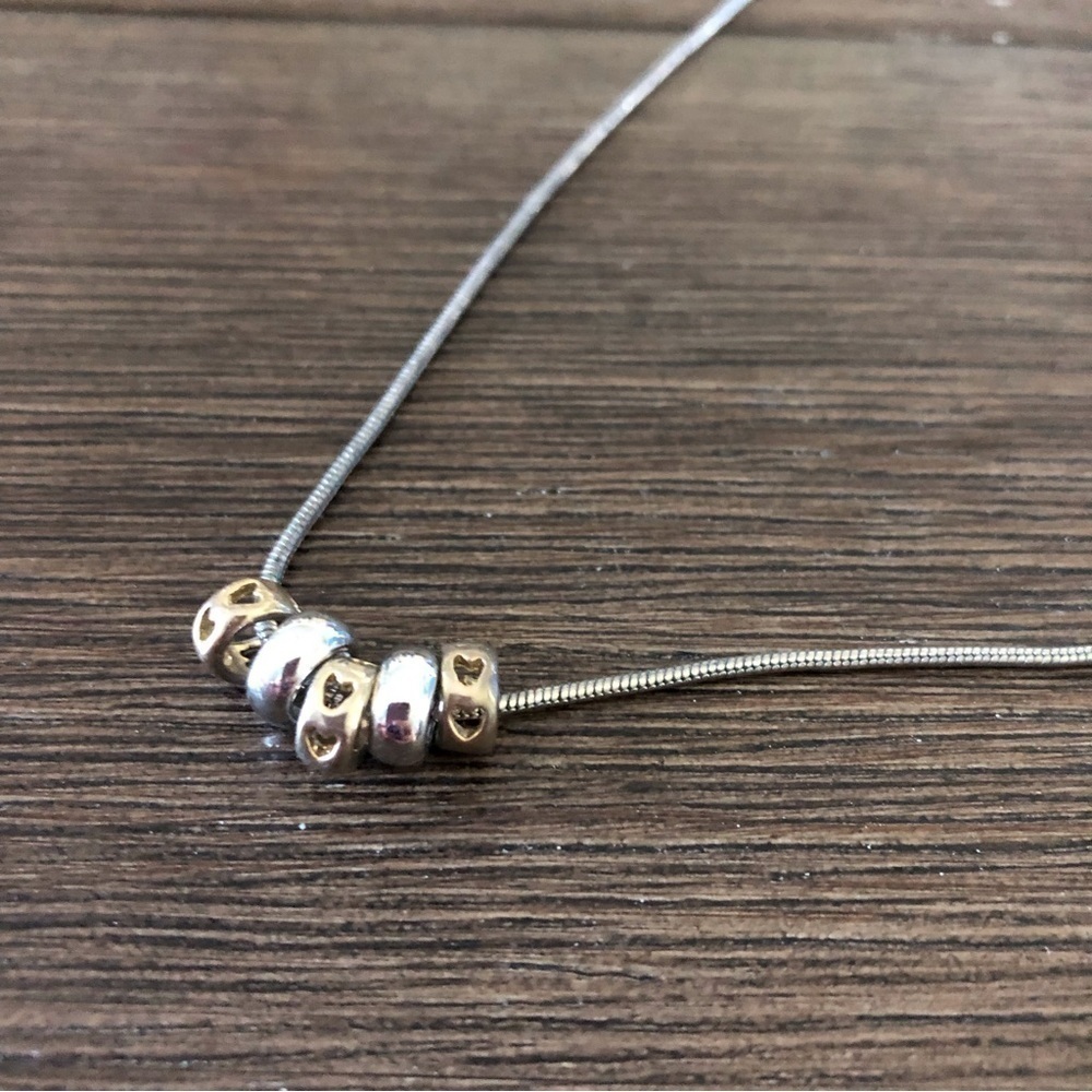 Sterling Sliver heart rings necklace - Picture 2 of 3